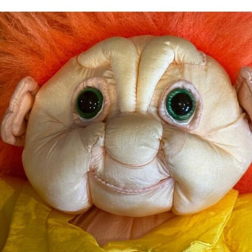 International Silver Adopt Norfin Troll Nylon Vintage Doll Plush Stuffed Animal